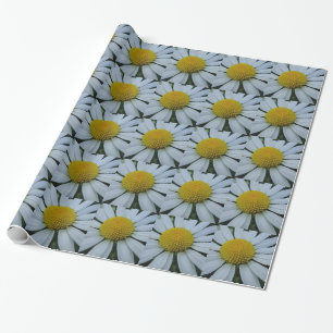 Cadeau Papier à envelopper blanc Chrysanthème