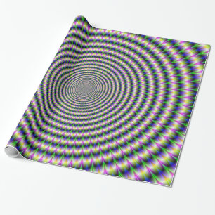 Cadeau Papier à envelopper Brain-Buster en bleu vert et r
