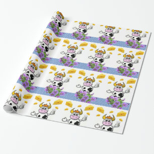 Cadeau Papier à envelopper brillant, Fromage de vache Pla