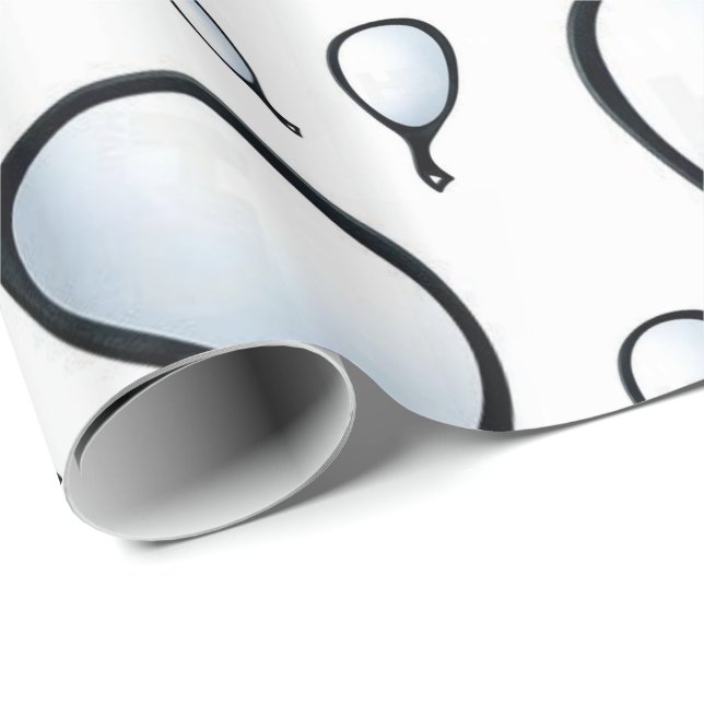 Cadeau Papier à envelopper brillant Miroir à main Stylist (Coin rond)