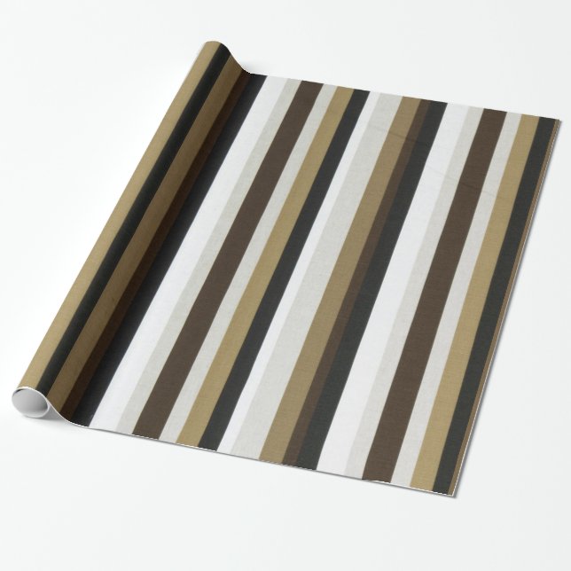 Cadeau Papier à envelopper brillant Nature Brown & Beige (Déroulé)