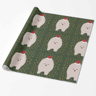 Cadeau Papier à envelopper, Chien Père Noël