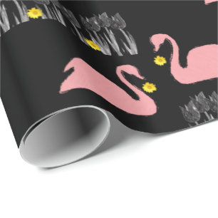 Cadeau Papier à envelopper Cygnes