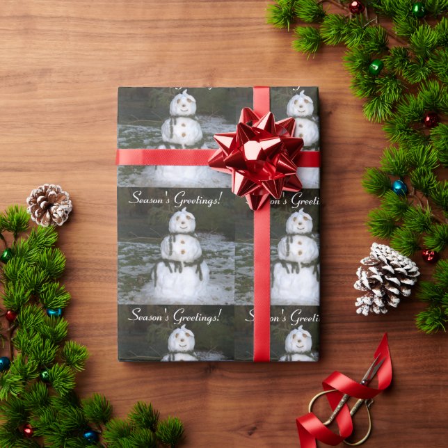 Cadeau Papier à envelopper Dame de neige avec Écharpe d'é (Cadeau de vacances)