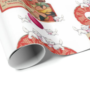 Cadeau Papier à envelopper de la Saint-Valentin Chaton Vi