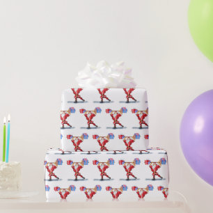 Cadeau Papier à envelopper de Noël amusant Fit Père Noël 
