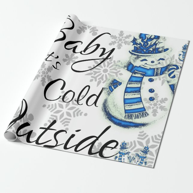 Cadeau Papier à envelopper de Noël Bébé il fait froid deh (Déroulé)