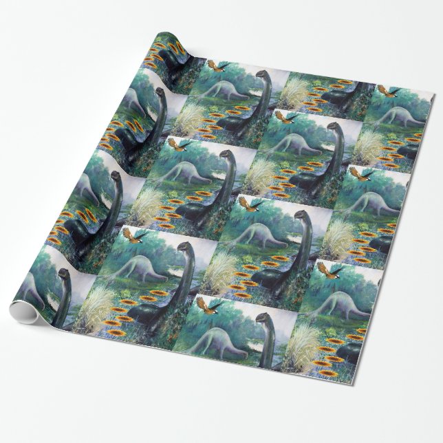 Cadeau Papier à envelopper Dinosaures (Déroulé)