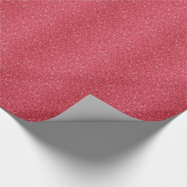 Cadeau Papier à envelopper Faux Parties scintillant rouge (Coin)