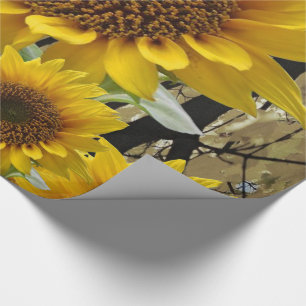 Cadeau Papier à envelopper Fleurs de soleil