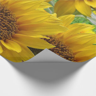 Cadeau Papier à envelopper Fleurs de soleil