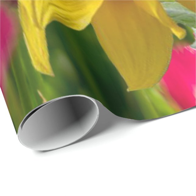 Cadeau Papier à envelopper Fleurs de soleil (Coin rond)