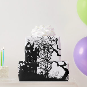 Cadeau Papier à envelopper HALLOWEEN GRAPHIQUE HAUNTED HO
