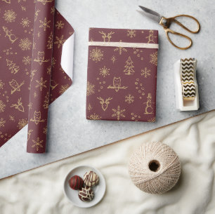 Cadeau Papier à envelopper hiver - Vin + Faun
