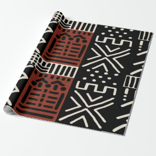 Cadeau Papier à envelopper inspiré Regal African Mudcloth
