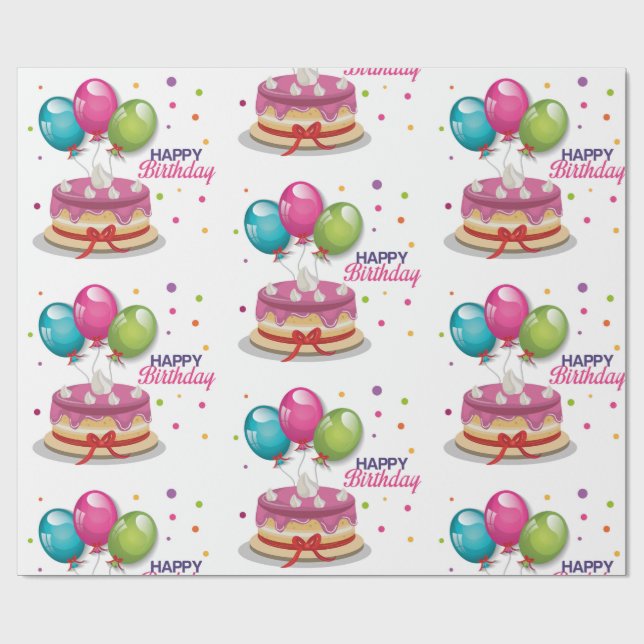 Cadeau Papier à envelopper - Joyeux papier à envelopper d (Plat)