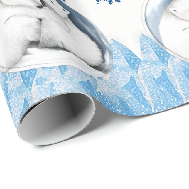 Cadeau Papier à envelopper Ours polaire (Coin rond)