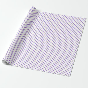 Cadeau Papier à envelopper Pois violets sur blanc