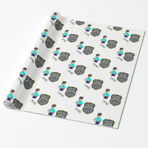 Cadeau Papier à envelopper Police Femme