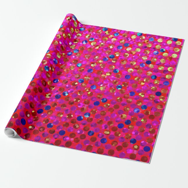 Cadeau Papier à envelopper Polka Dot Bijoux Sparkley (Déroulé)