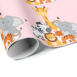 Cadeau Papier à envelopper pour bébés animaux de la ju