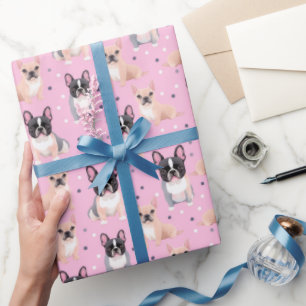 Cadeau Papier à envelopper pour chien de taureau français