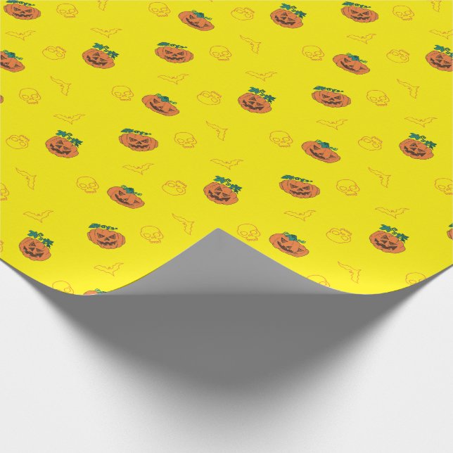 Cadeau Papier à envelopper pour halloween - Citrouilles,  (Coin)