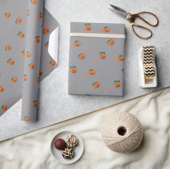Cadeau Papier à envelopper pour halloween - Citrouilles,  (Artisanat)