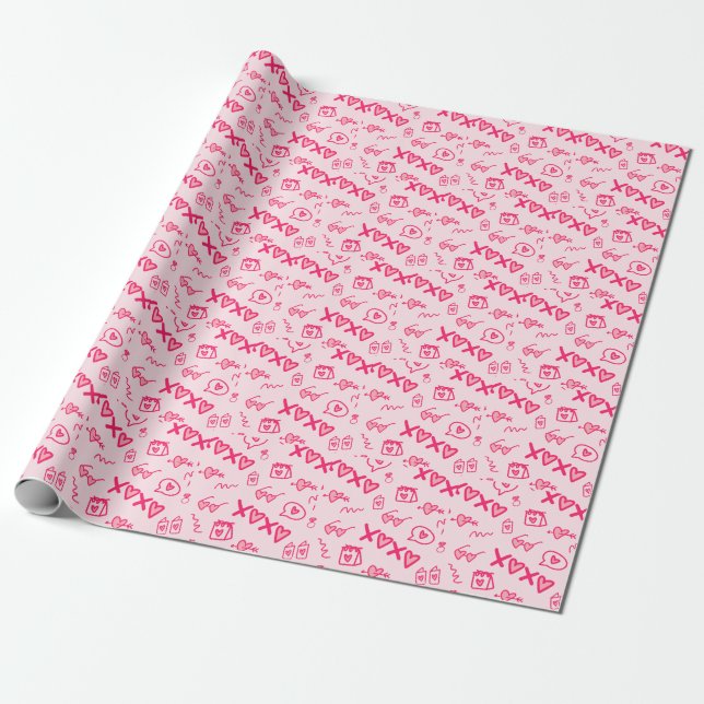 Cadeau Papier à envelopper pour la Saint-Valentin (Déroulé)