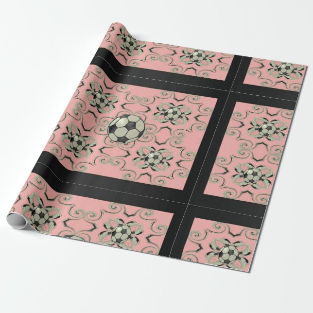 Cadeau Papier à envelopper rose Fille - Design 1 (Déroulé)