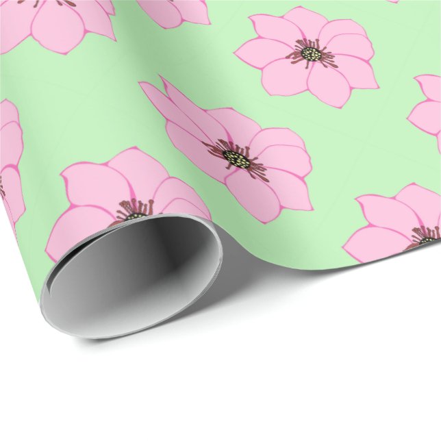 Cadeau Papier à envelopper rose surprise (Coin rond)