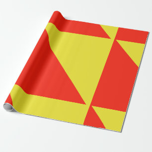 Cadeau Papier à envelopper rouge et jaune