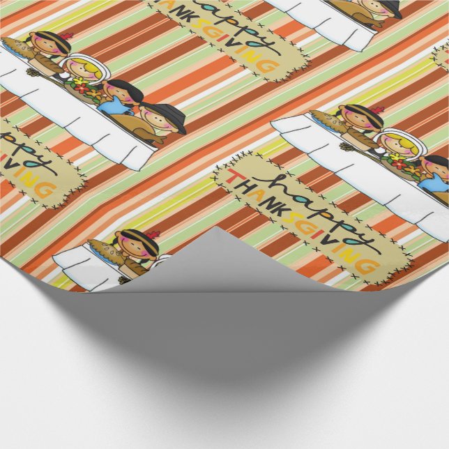 Cadeau Papier à envelopper Thanksgiving (Coin)