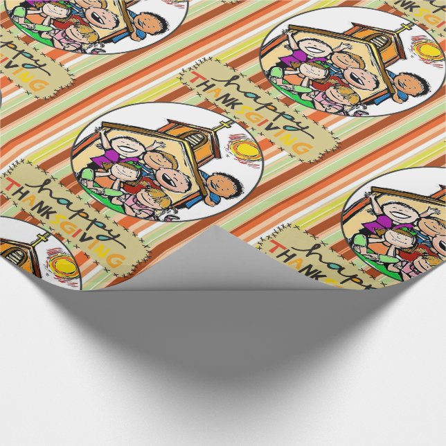 Cadeau Papier à envelopper Thanksgiving (Coin)
