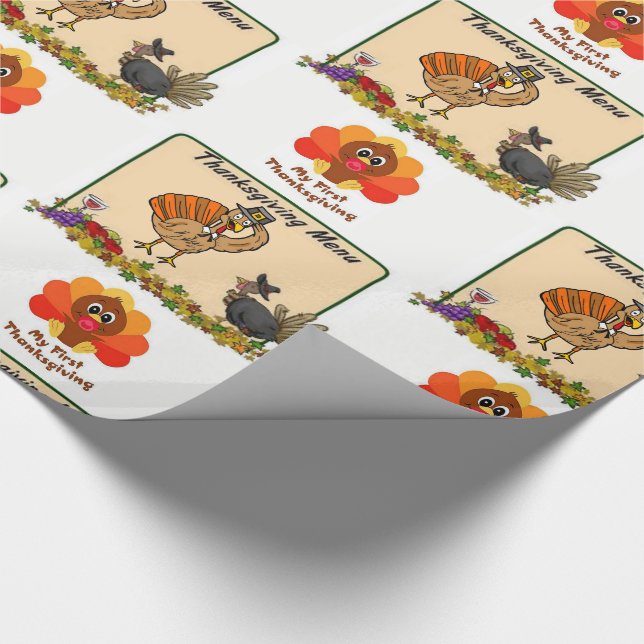 Cadeau Papier à envelopper Thanksgiving (Coin)