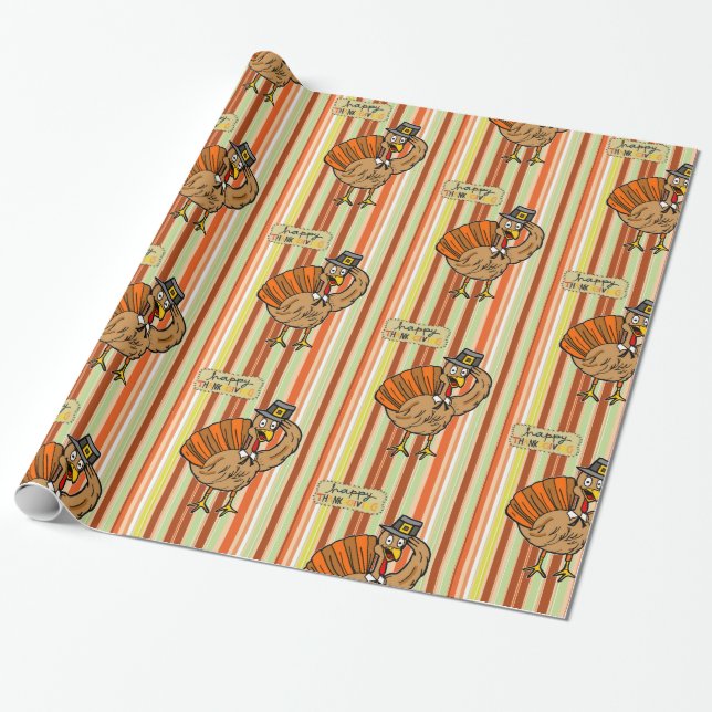Cadeau Papier à envelopper Thanksgiving (Déroulé)