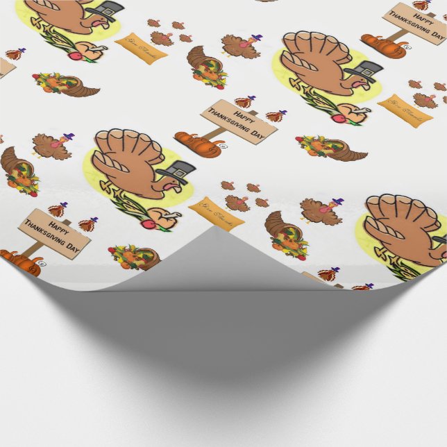 Cadeau Papier à envelopper Thanksgiving (Coin)