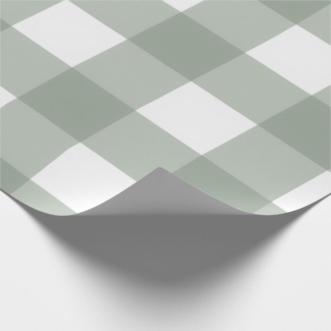 Cadeau Papier à envelopper (vert/blanc) (Coin)