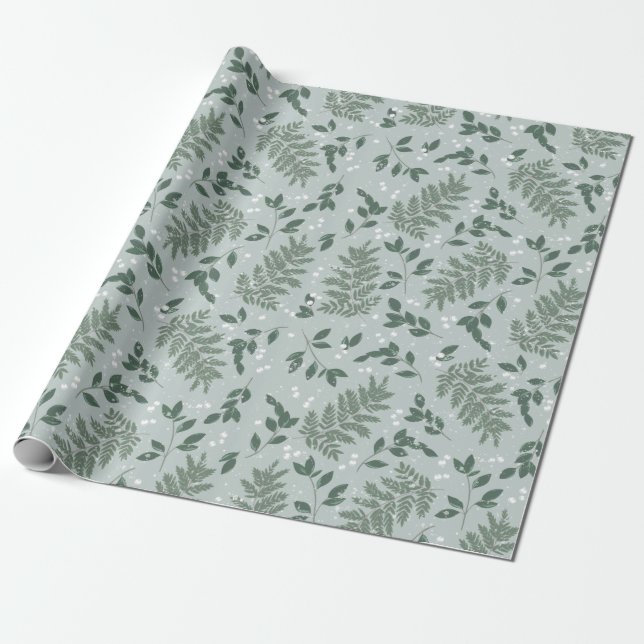Cadeau Papier à feuillage persistant à enveloppement (Déroulé)