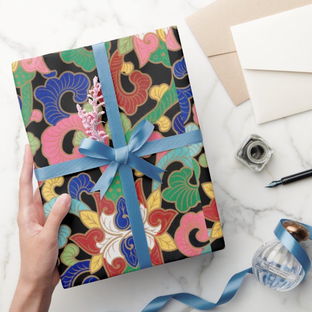 Cadeau Papier à motif chinois floral (Cadeaux)