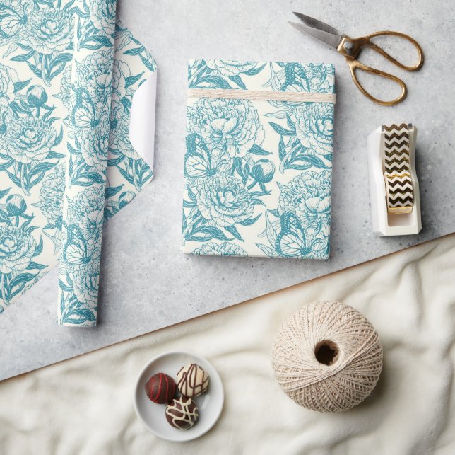 Cadeau Papier à peintres et papillons, lagon Bleu (Artisanat)