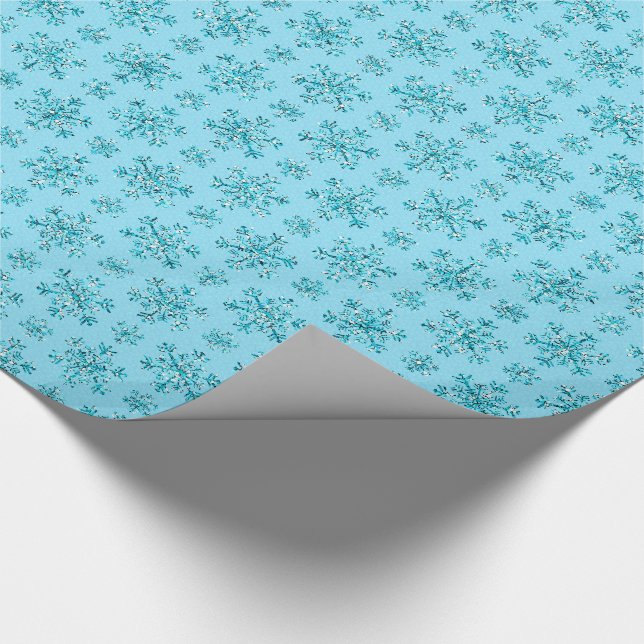 Cadeau PAPIER À REPASSER Bleu-Snowflakes-GIFT (Coin)