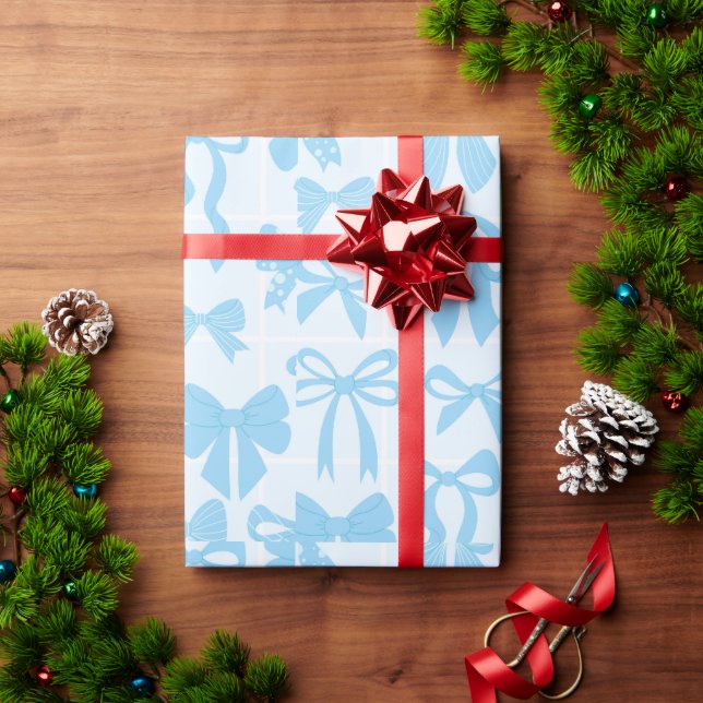 Cadeau Papier à ruban bleu (Cadeau de vacances)