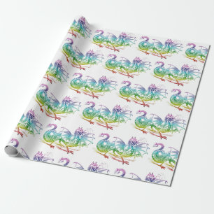 Cadeau Papier à thème Motif Dragon magique