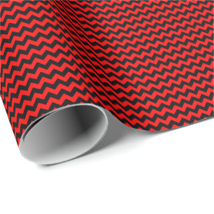 Cadeau Papier à trempette rouge et noir
