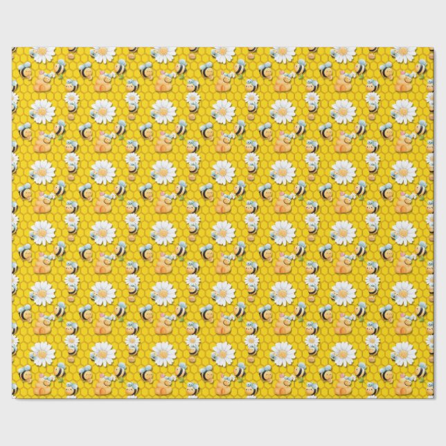 Cadeau Papier abeille Happy Wrapper (Couture)