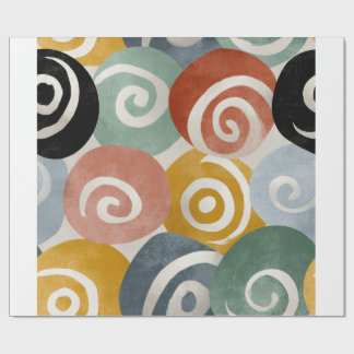 Cadeau Papier Abstrait coloré à enveloppement de spirale 