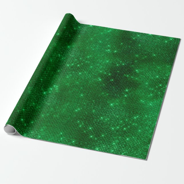 Cadeau Papier alu vert scintillant (Déroulé)