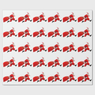 Cadeau Papier blanc à enveloppement du Père Noël Hustle