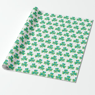 Cadeau Papier blanc Motif Shamrock